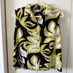 Vintage Hawaiian Reserve Collection Sleeveless Tropical Tank Made in Hawaii L